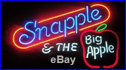 Vtg 80's Neon Sign -light- Snapple & The Big Apple 5 Color Very Rare-new-nos