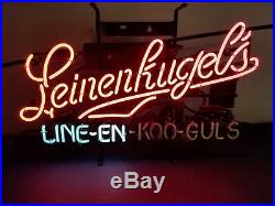 (Vtg) Leinenkugel's beer motion moving flashing Neon light up bar Sign rare