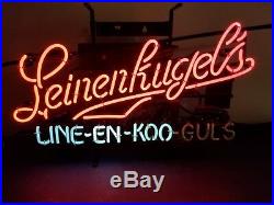 (Vtg) Leinenkugel's beer motion moving flashing Neon light up bar Sign rare