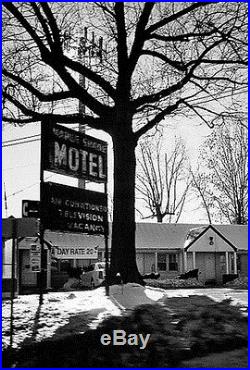 Vtg MAPLE SHADE MOTEL Ramsey Bergen County NJ Sign Painted 40s 50s Neon Old +1
