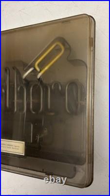 Vtg Marlboro Cigarette Philip Morris Everbrite Neon Light Sign Store Display Ad