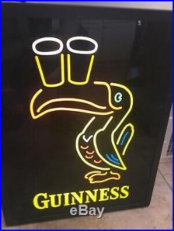 Vtg RARE Guinness Irish Lager Ale Toucan Neon Sign Beer Bar Pub Mancave 20X16