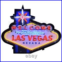 Welcome To Fabulous Las Vegas Neon Sign Vintage Look Light Neon Sign 39x33x6