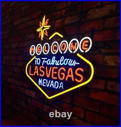 Welcome to Lasvegas Neveda Vintage Style Neon Sign Light Bar Store FR 24x20