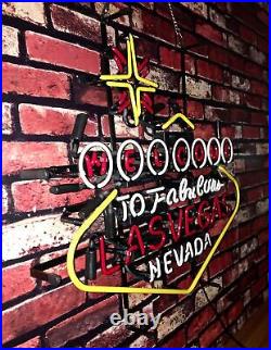 Welcome to Lasvegas Neveda Vintage Style Neon Sign Light Bar Store FR 24x20