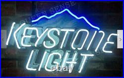 White Keystone Light Blue Mountain Beer Bar Window Neon Sign Vintage Acrylic