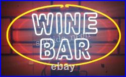 Wine Bar Logo Neon Sign Light 24x20 Vintage Style for Wall Night Lamp Glass Wine Bar Logo Neon Sign Light 24x20 Vintage Style for Wall Night Lamp Glass