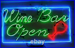 Wine Bar Open Vintage Neon Light Sign Shop Bar Beer Display Light 24