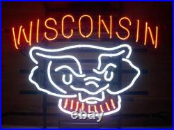 Wisconsin Vintage Club Pub Neon Light Sign Home Decor Real Glass 17