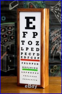 Wooden timber light box sign EYE TEST neon sign lightbox lamp vintage style