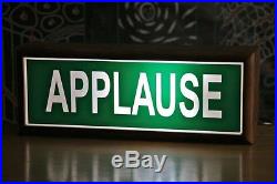 Wooden timber light box sign applause TV neon sign lightbox lamp vintage style