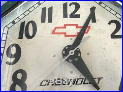 Working Vintage Chevrolet Logo Neon Clock