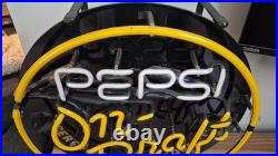 Working Vintage Pepsi On Draft Neon Sign in Original Box