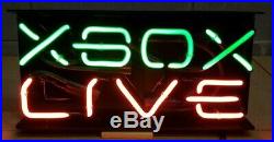 Xbox Live Neon Sign. Vintage Retail Store Display