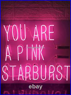 YOU ARE A PINK STARBURST Pink Neon Sign Vintage Window Wall Lamp