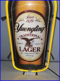 Yuengling Lager Neon Beer Sign 28 Bottle Bar Light Vintage Style Man Cave Decor