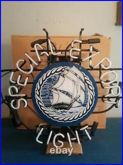(vtg) Special Export Old Style Beer Ship & Water Neon Light Up Sign Heilemans Wi